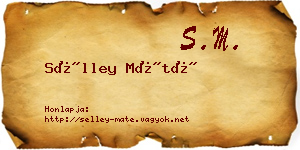 Sélley Máté névjegykártya